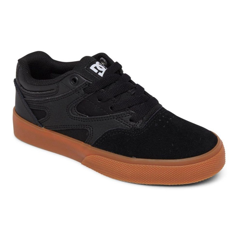 DC Kalis Vulc Skateschuhe Kinder Schwarz Braun | UCDH-94752