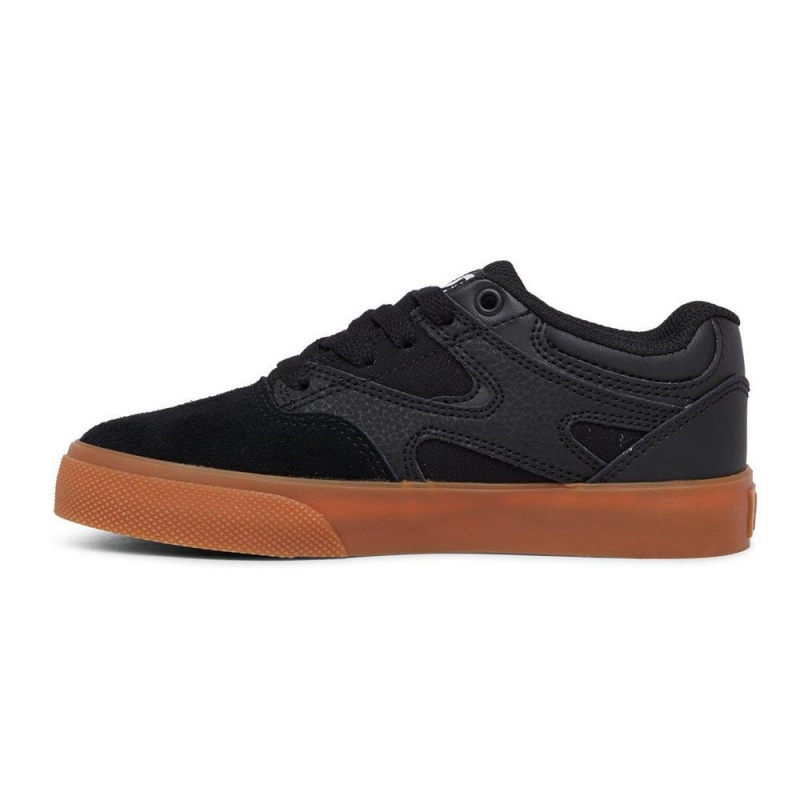 DC Kalis Vulc Skateschuhe Kinder Schwarz Braun | UCDH-94752