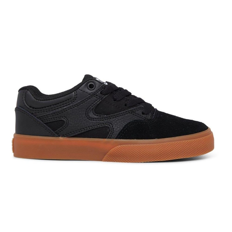 DC Kalis Vulc Skateschuhe Kinder Schwarz Braun | UCDH-94752