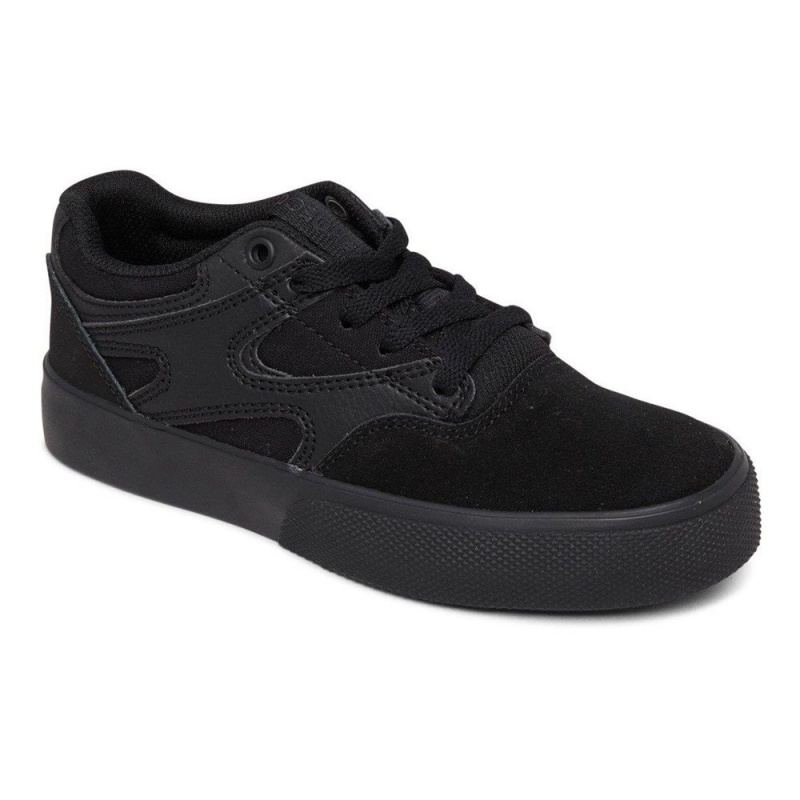 DC Kalis Vulc Skateschuhe Kinder Schwarz | OCJZ-65403