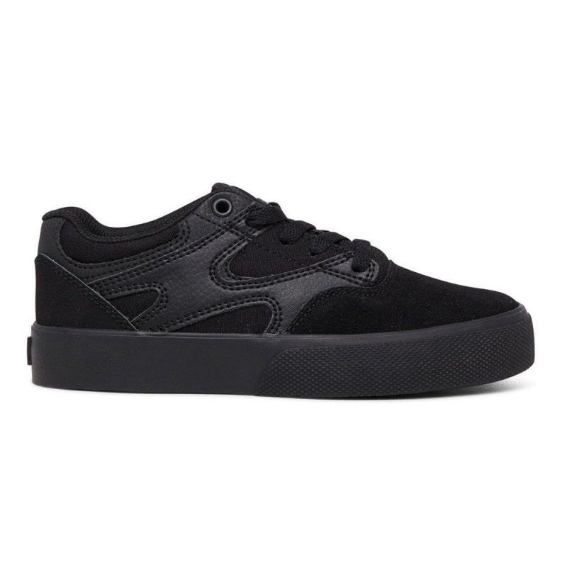 DC Kalis Vulc Skateschuhe Kinder Schwarz | OCJZ-65403