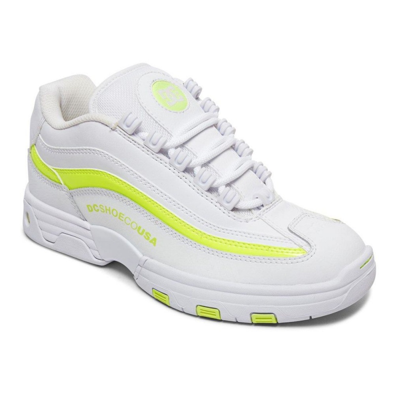 DC Legacy Lite Sportschuhe Damen Weiß Gelb | KJSV-36452