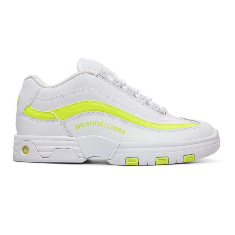 DC Legacy Lite Sportschuhe Damen Weiß Gelb | KJSV-36452