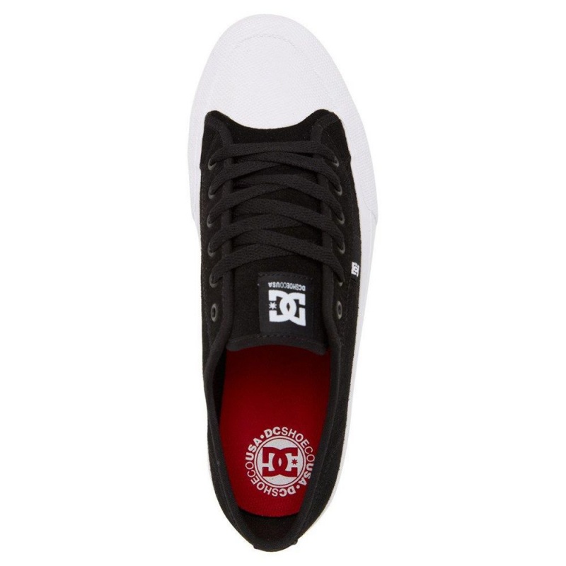 DC Manual Skateschuhe Herren Schwarz Weiß | SDVP-80714