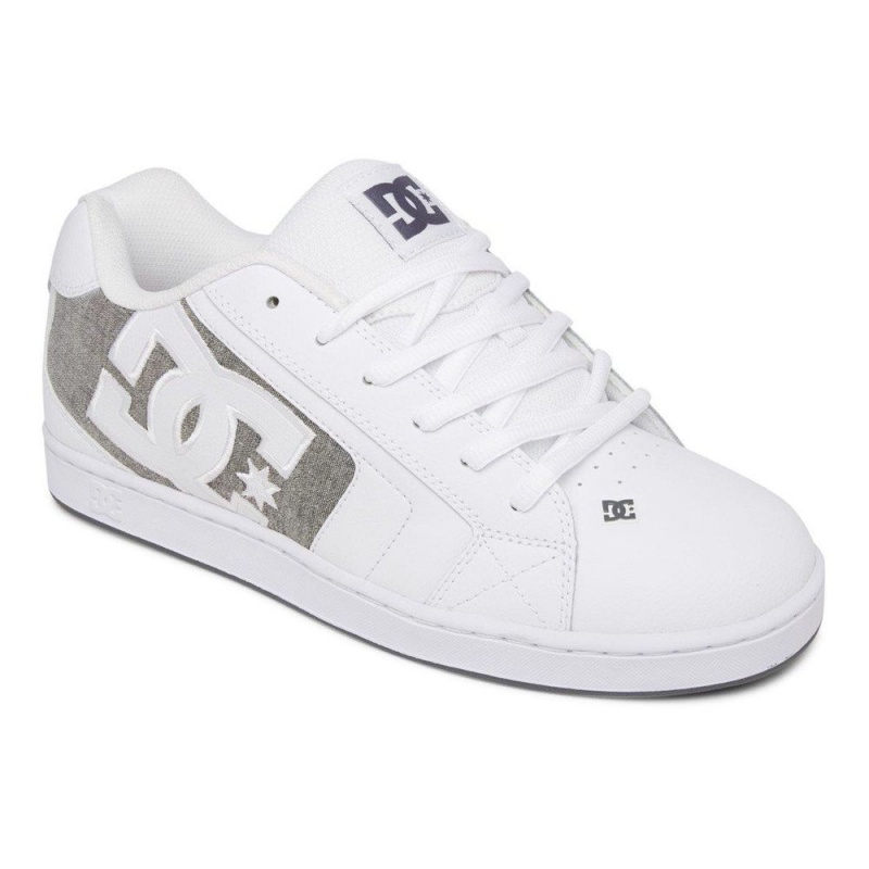 DC Net Skateschuhe Herren Weiß Grau | IXYW-13087