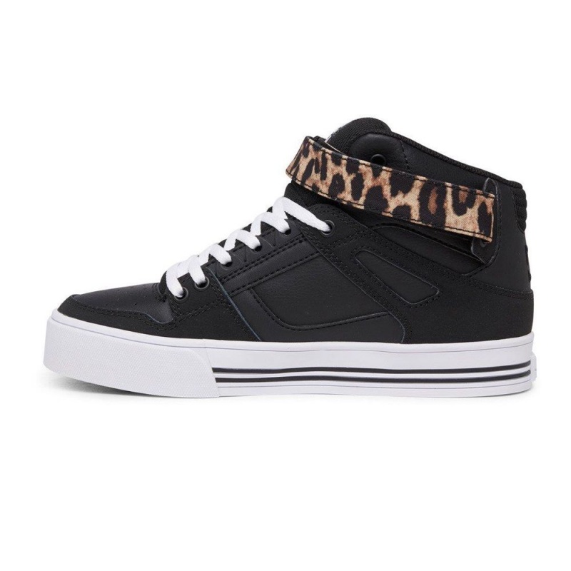 DC Pure Skateschuhe Damen Schwarz Leopard | GWUL-89024