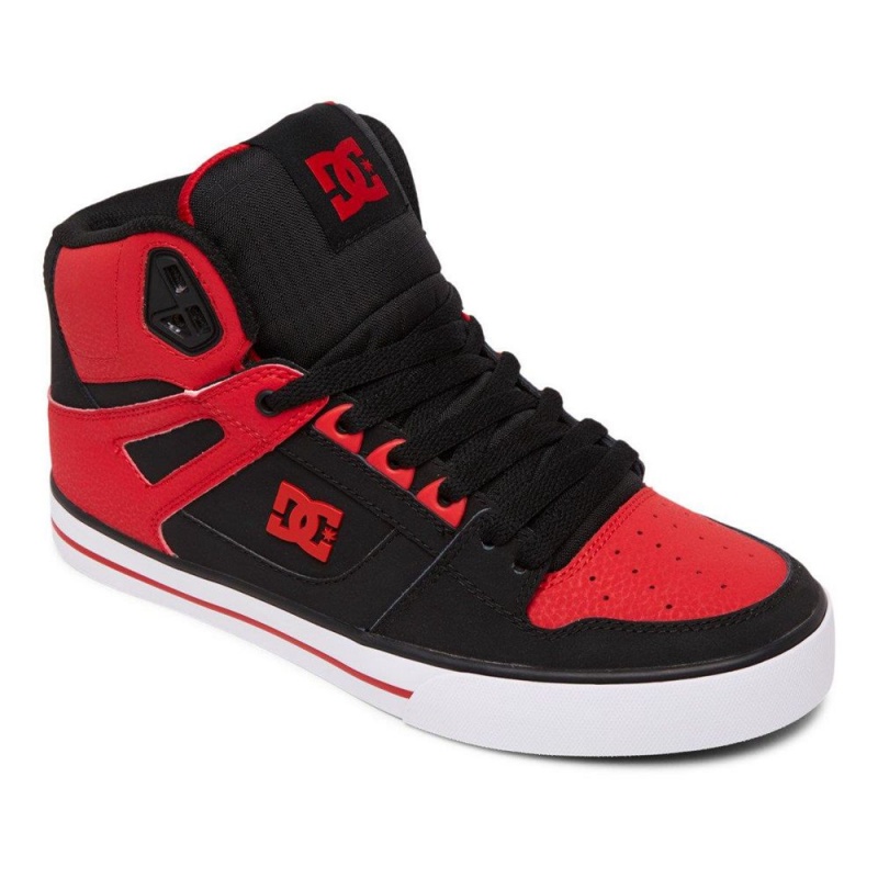 DC Pure Skateschuhe Herren Rot Schwarz | GBCQ-50193