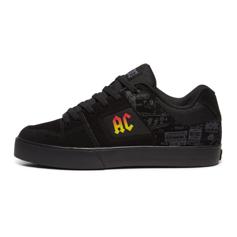 DC Pure Skateschuhe Herren Schwarz Grau | ABMV-53169