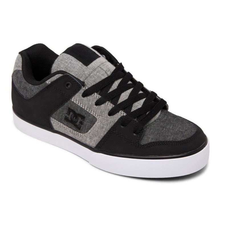 DC Pure Skateschuhe Herren Schwarz Grau | ICOL-80972