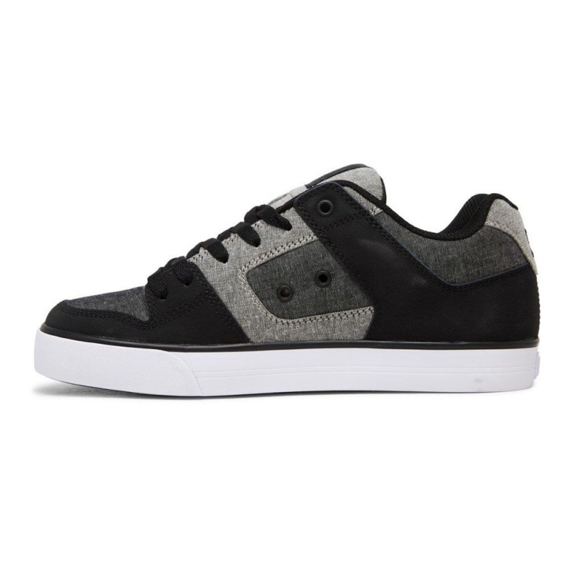 DC Pure Skateschuhe Herren Schwarz Grau | ICOL-80972