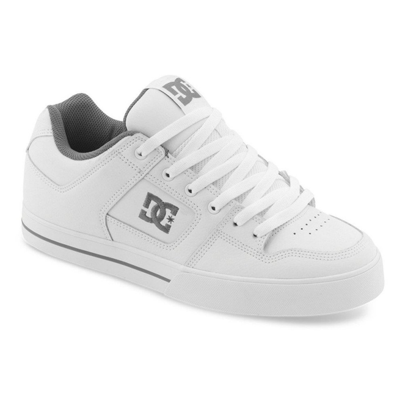 DC Pure Skateschuhe Herren Weiß Grau | PYDO-75904