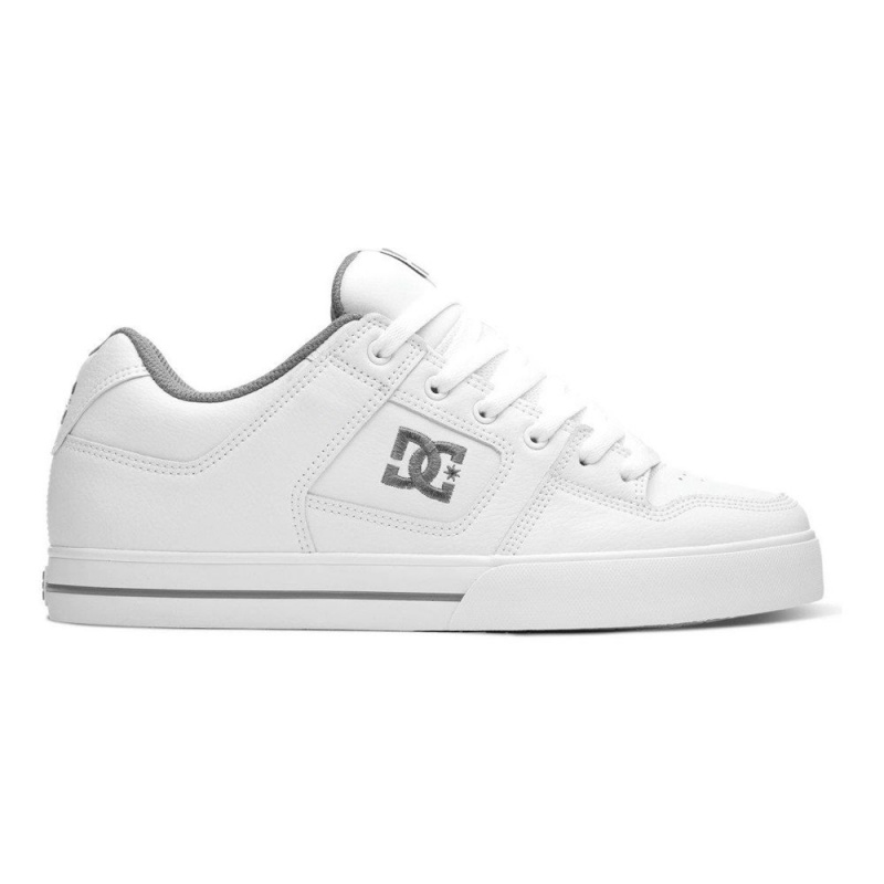 DC Pure Skateschuhe Herren Weiß Grau | PYDO-75904