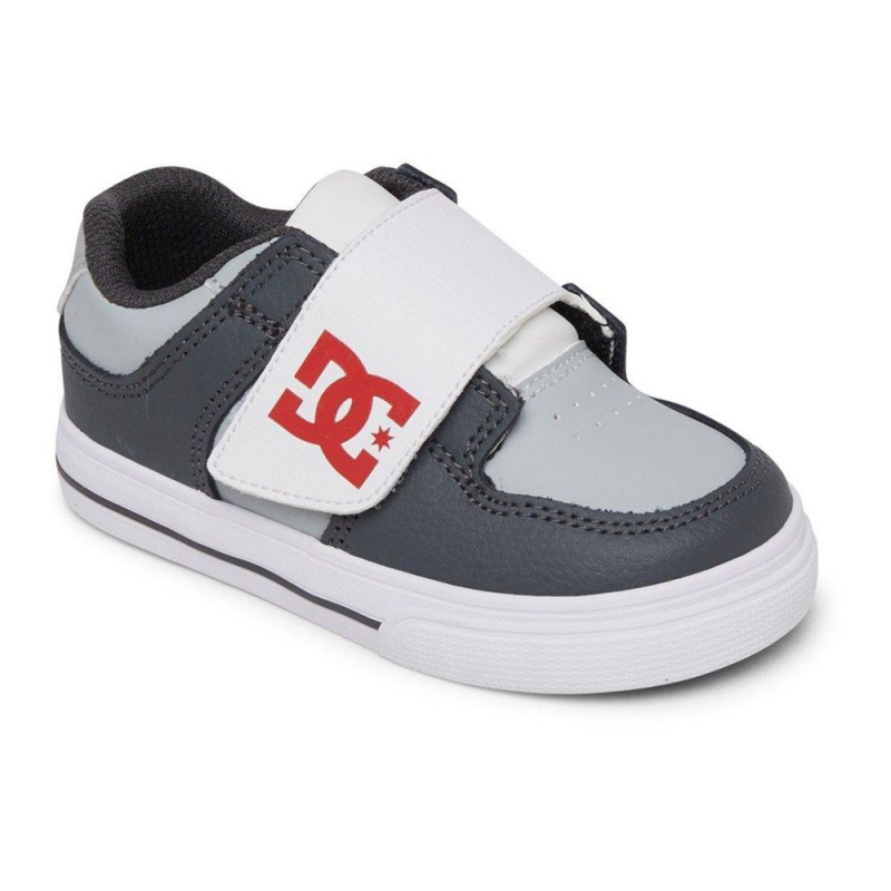 DC Pure Skateschuhe Kinder Grau Schwarz | HEFX-42951