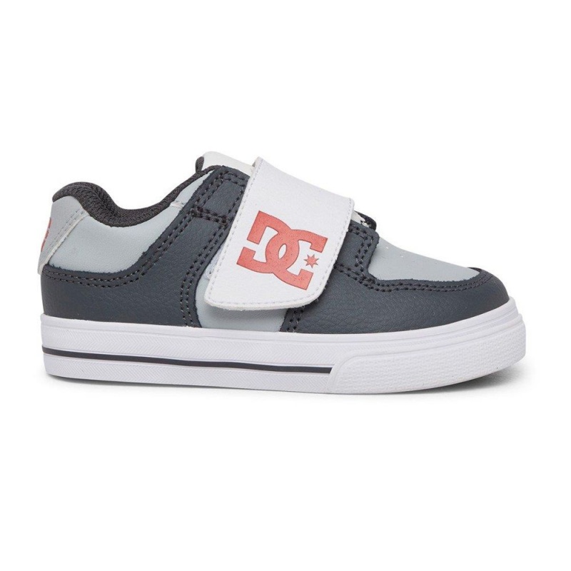 DC Pure Skateschuhe Kinder Grau Schwarz | HEFX-42951