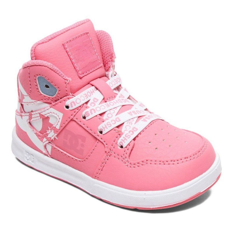 DC Pure Skateschuhe Kinder Rosa Weiß | TODR-35610