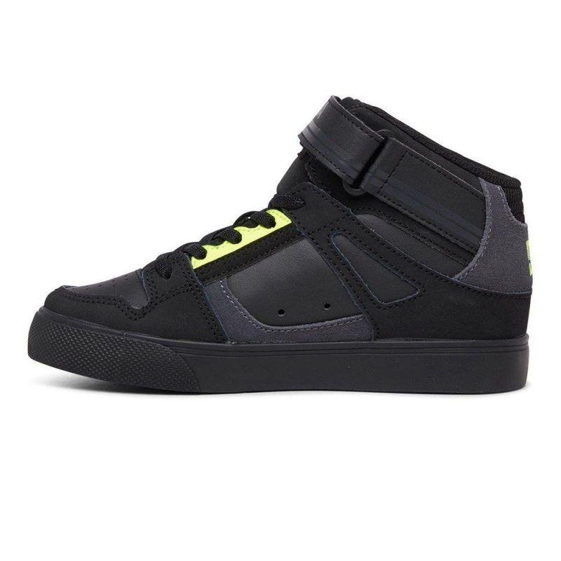 DC Pure Skateschuhe Kinder Schwarz Gelb | FYWT-35724