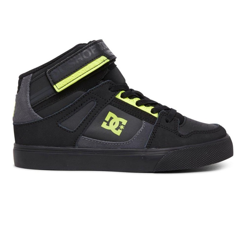 DC Pure Skateschuhe Kinder Schwarz Gelb | FYWT-35724