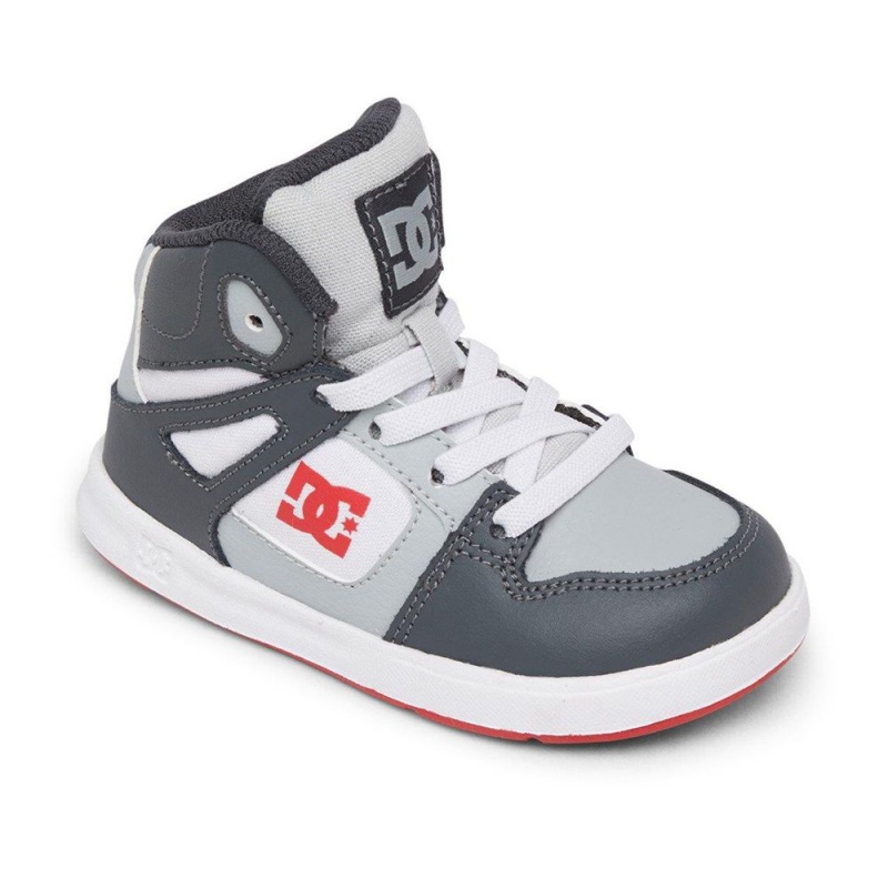 DC Pure Skateschuhe Kinder Schwarz Grau | CWJM-93651