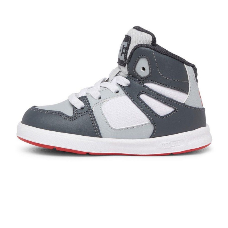 DC Pure Skateschuhe Kinder Schwarz Grau | CWJM-93651