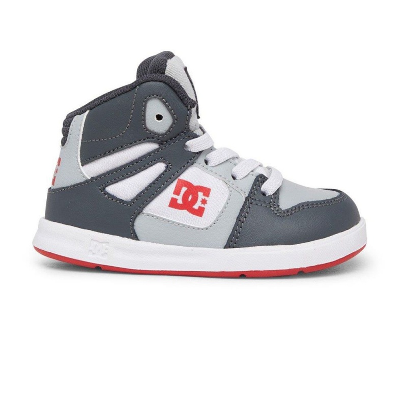 DC Pure Skateschuhe Kinder Schwarz Grau | CWJM-93651