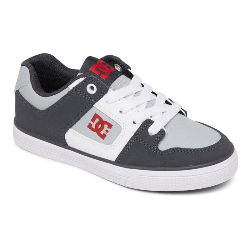 DC Pure Skateschuhe Kinder Schwarz Grau | MYAI-48135