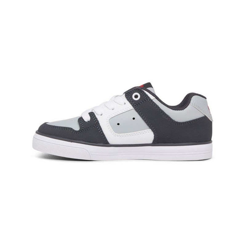 DC Pure Skateschuhe Kinder Schwarz Grau | MYAI-48135