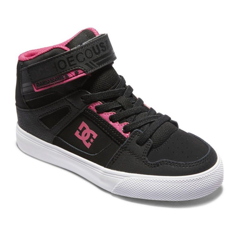 DC Pure Skateschuhe Kinder Schwarz Rosa | DAPV-65487