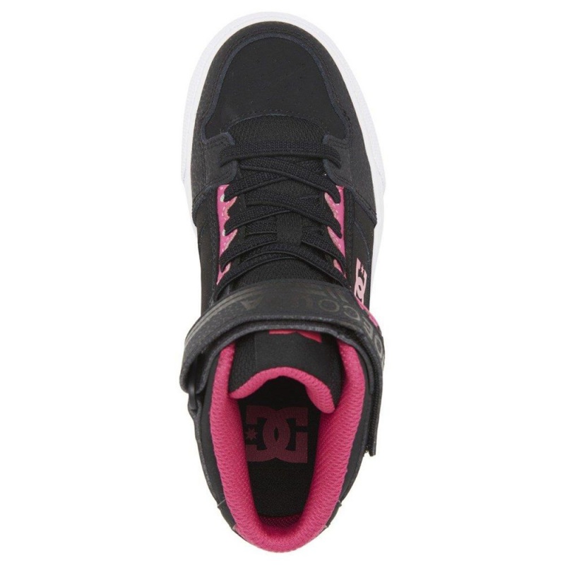 DC Pure Skateschuhe Kinder Schwarz Rosa | DAPV-65487