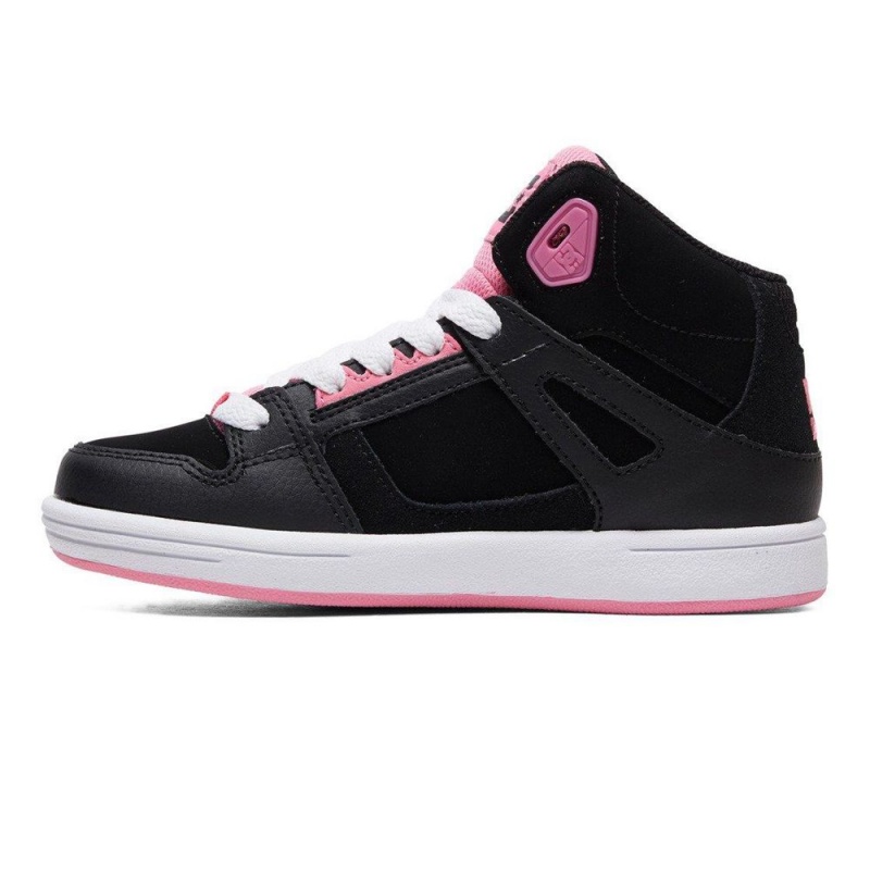 DC Pure Skateschuhe Kinder Schwarz Rosa | HGSP-48910