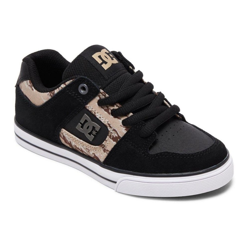 DC Pure Skateschuhe Kinder Schwarz | IQFL-63802