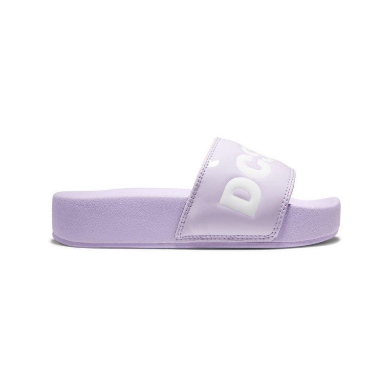 DC Slides Sandalen Damen Lila Weiß | YGFL-38512