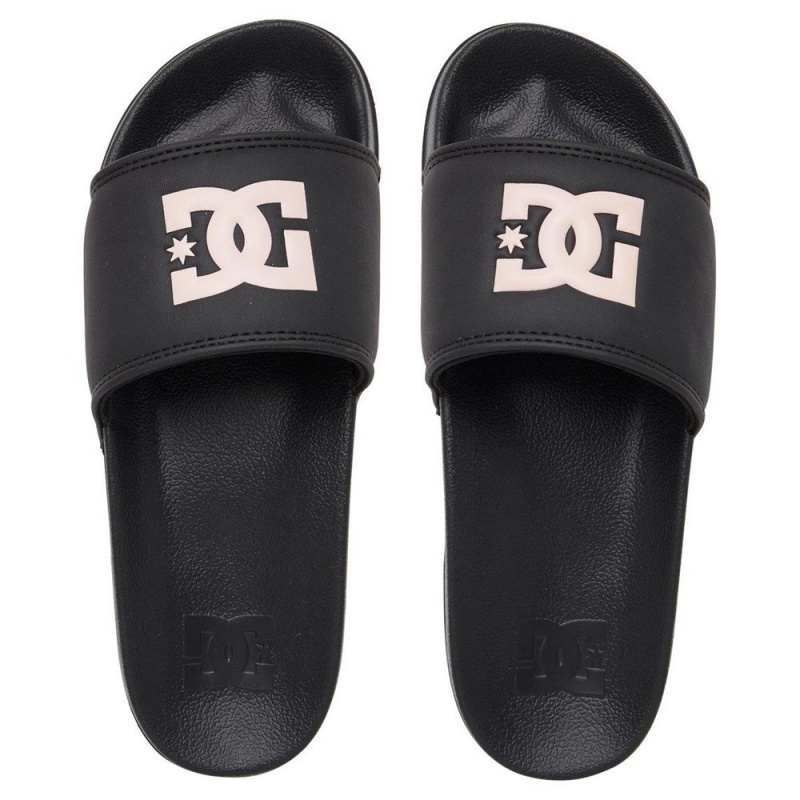 DC Slides Sandalen Damen Schwarz Rosa | ZGHY-78231