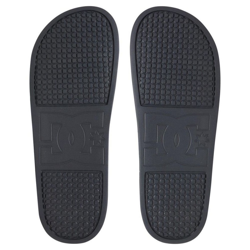 DC Slides Sandalen Herren Grau Rot | WYLU-21063