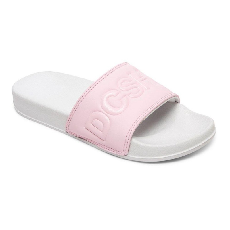 DC Slides Sandalen Kinder Rosa Grau | JTAI-52730