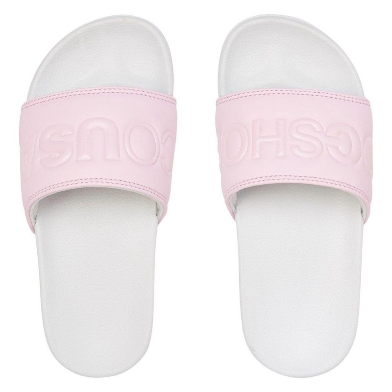 DC Slides Sandalen Kinder Rosa Grau | JTAI-52730