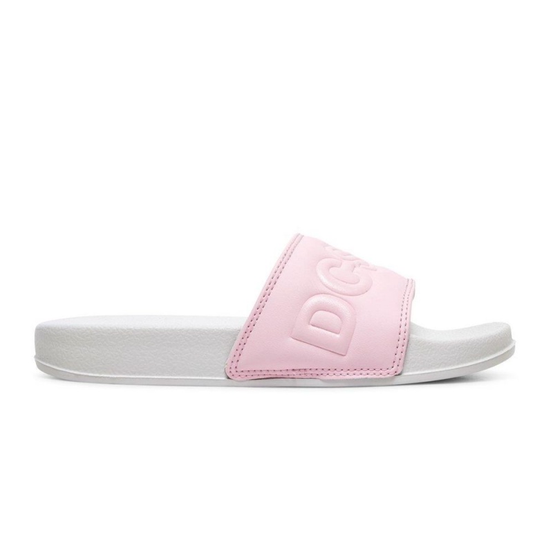 DC Slides Sandalen Kinder Rosa Grau | JTAI-52730