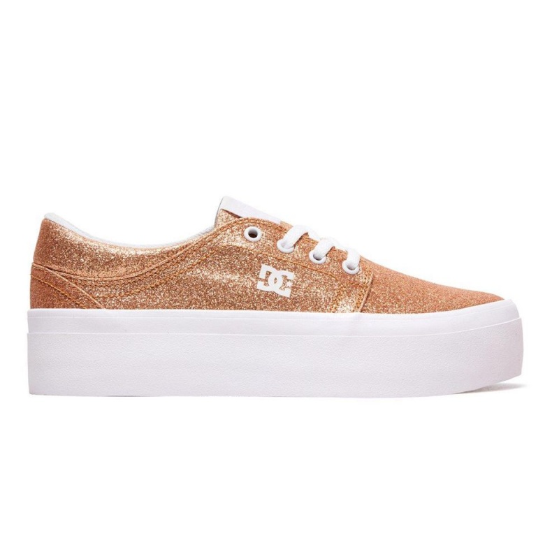 DC Trase Skateschuhe Damen Gold | DYQE-20987