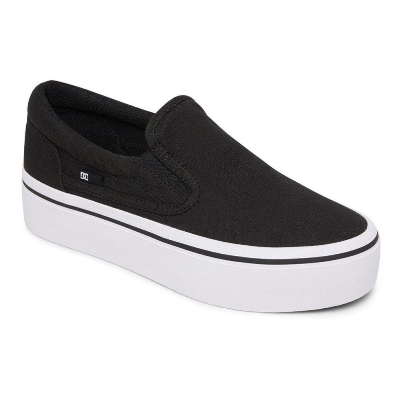 DC Trase Skateschuhe Damen Schwarz Weiß | JDOC-98063