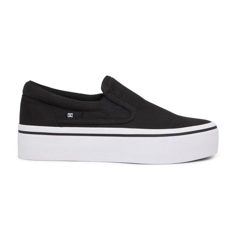 DC Trase Skateschuhe Damen Schwarz Weiß | JDOC-98063