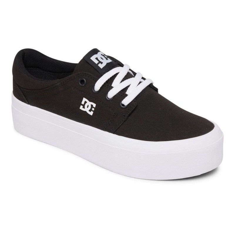 DC Trase Skateschuhe Damen Schwarz Weiß | PKRT-49738