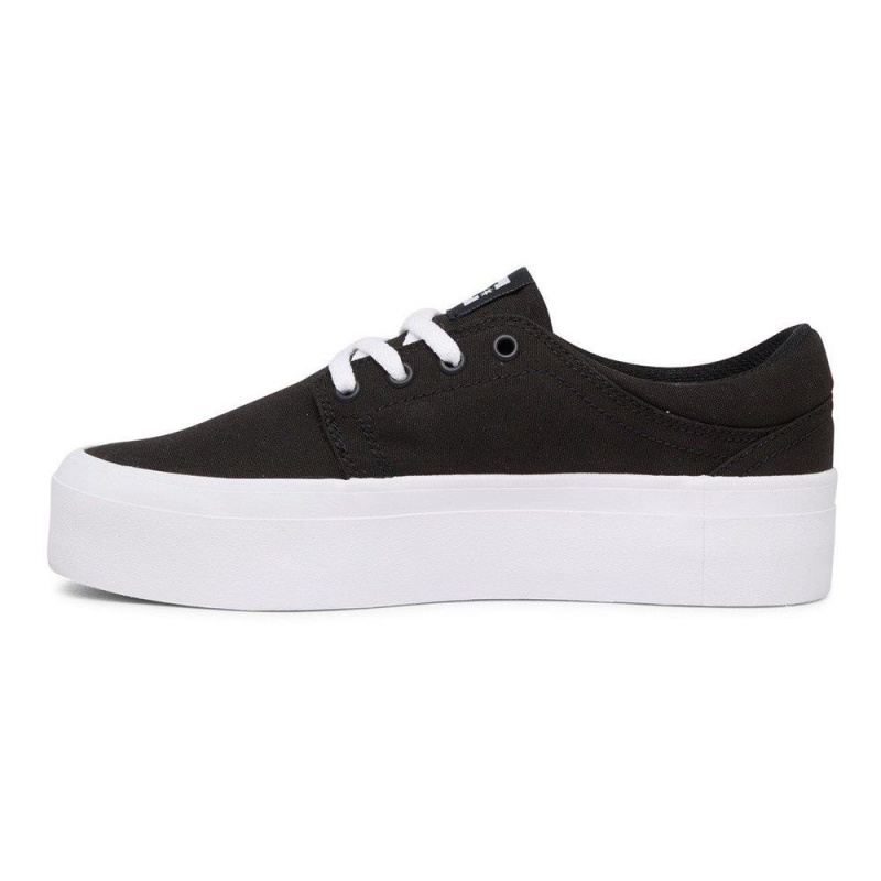 DC Trase Skateschuhe Damen Schwarz Weiß | PKRT-49738