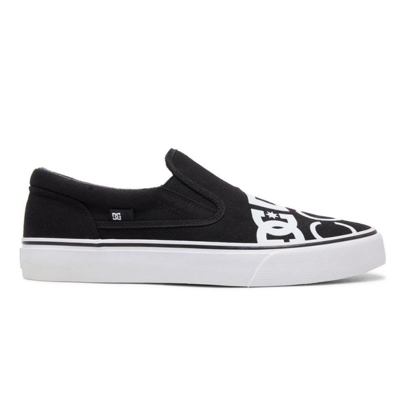 DC Trase Skateschuhe Herren Schwarz Weiß | UNMR-01652