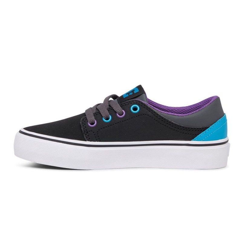 DC Trase Skateschuhe Kinder Schwarz Blau | ORXK-81672