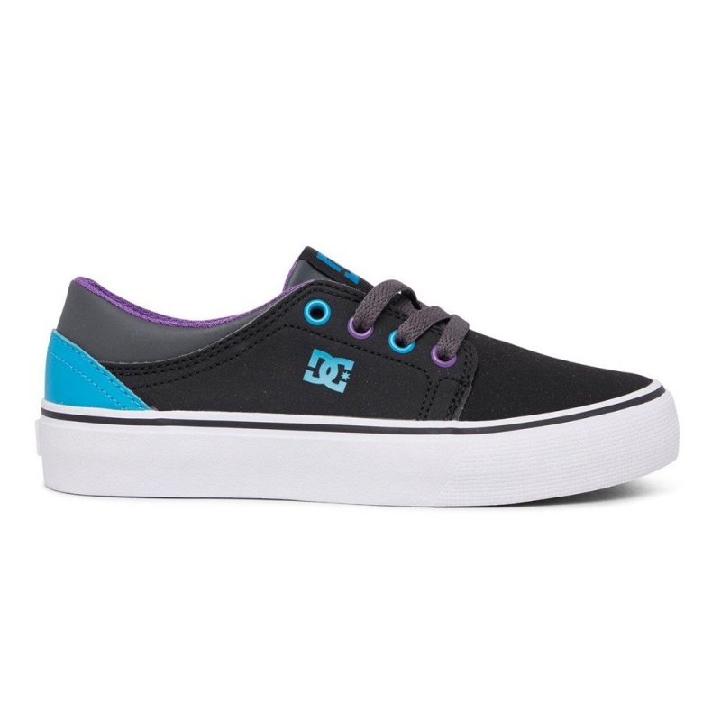 DC Trase Skateschuhe Kinder Schwarz Blau | ORXK-81672