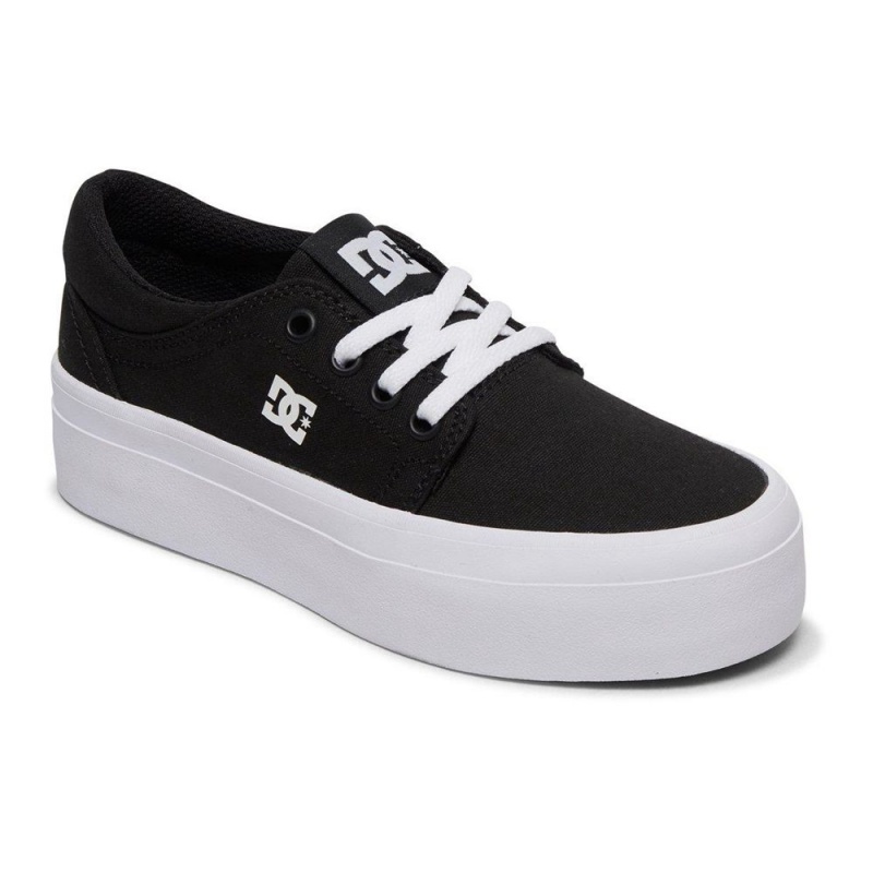 DC Trase Skateschuhe Kinder Schwarz Weiß | WAYV-13890