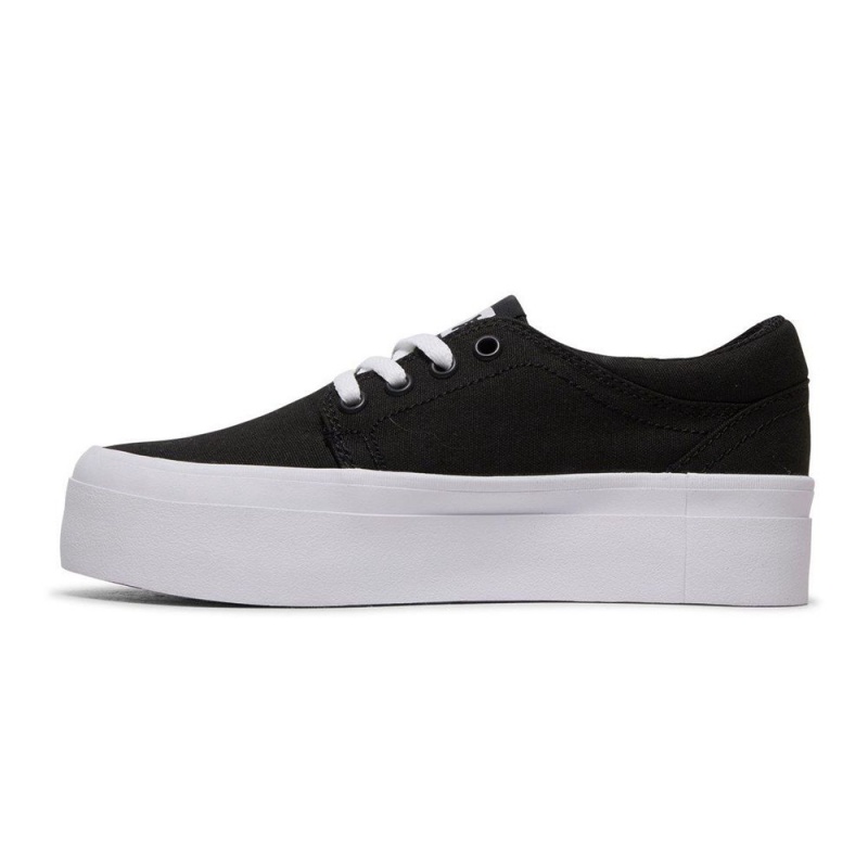 DC Trase Skateschuhe Kinder Schwarz Weiß | WAYV-13890