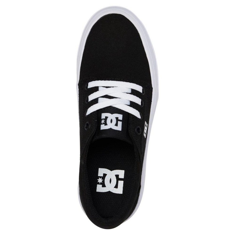 DC Trase Skateschuhe Kinder Schwarz Weiß | WAYV-13890