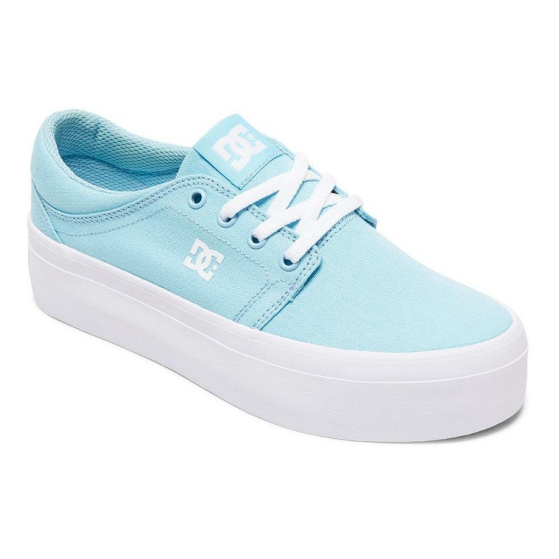 DC Trase TX Skateschuhe Damen Blau Weiß | VKJI-10256