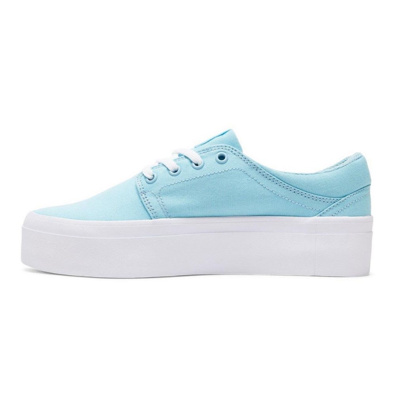 DC Trase TX Skateschuhe Damen Blau Weiß | VKJI-10256