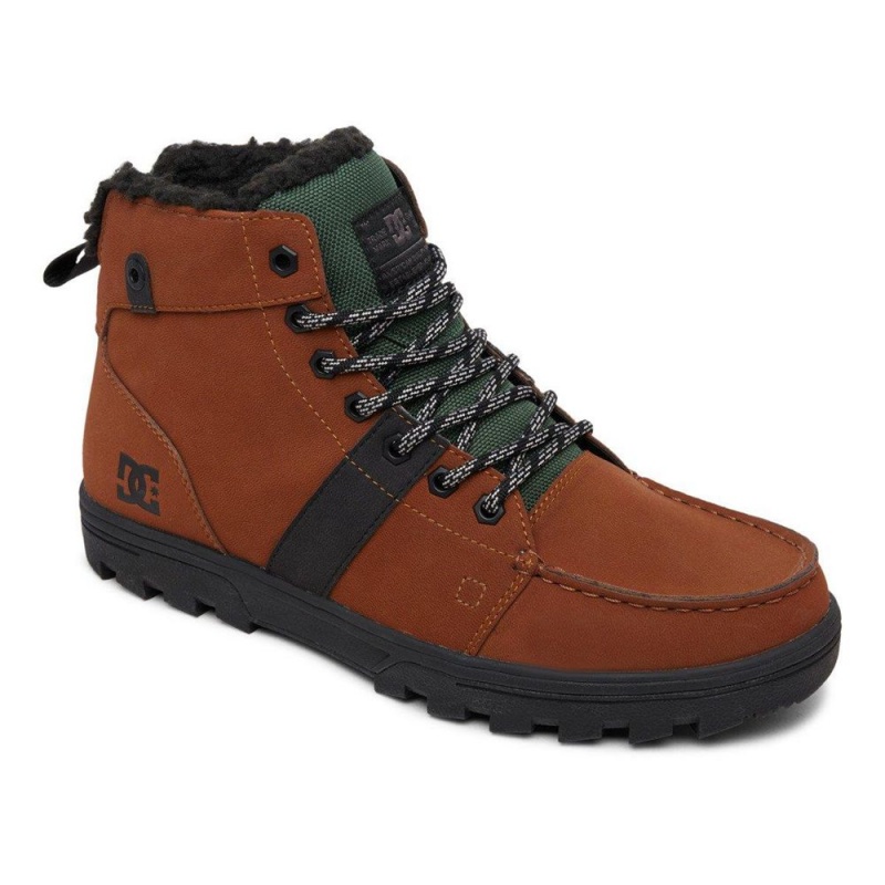 DC Woodland Stiefel Herren Braun Grün | GLHC-07538